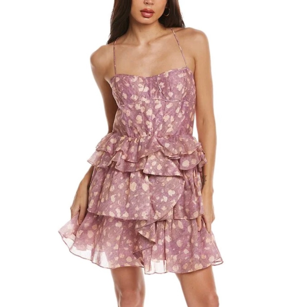 Ulla Johnson  Lavender Celina Ruffled Mini Dress US10